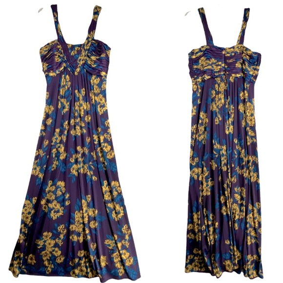 Gianni Bini Dresses & Skirts - Gianni Bini Purple and Yellow Floral Maxi Dress